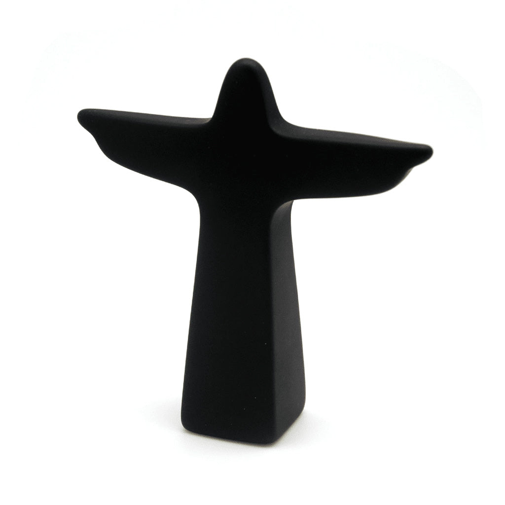 Sobral - Landmark "Cristo" Black Medium 14cm Statue Ornament ( 000380 )