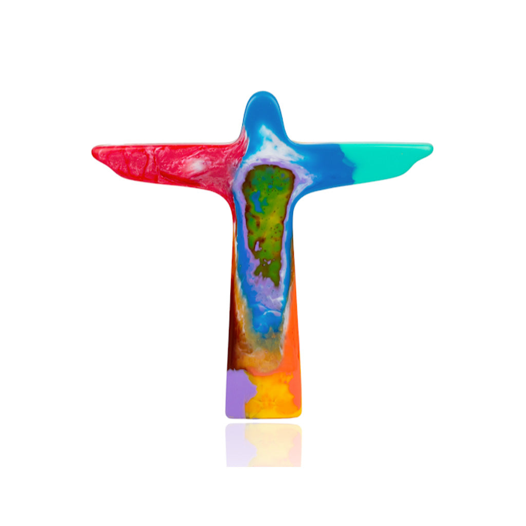Sobral - Landmark "Cristo" Multi-Colour Pollock Extra Large 28cm Statue Ornament ( 004015 )