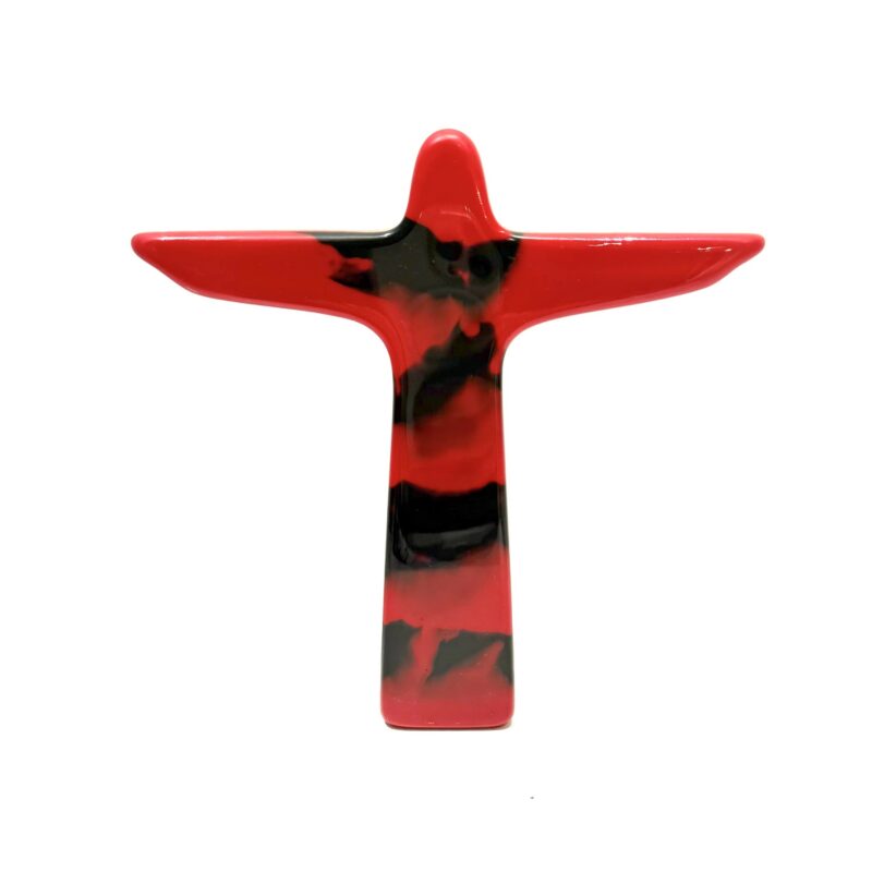 Sobral - Landmark "Cristo" Red & Black Marble Medium 14cm Statue Ornament ( 000000 )
