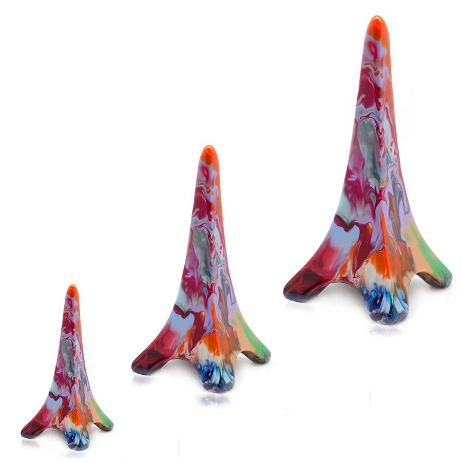 Sobral - Landmark "Eiffel Tower" Multi-Colour Pollock Small 9cm Statue Ornament ( 004424 )