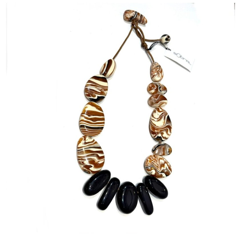 Sobral - Carmelo & Black "Lisi" Studio Creation Resin Necklace ( 000000 )