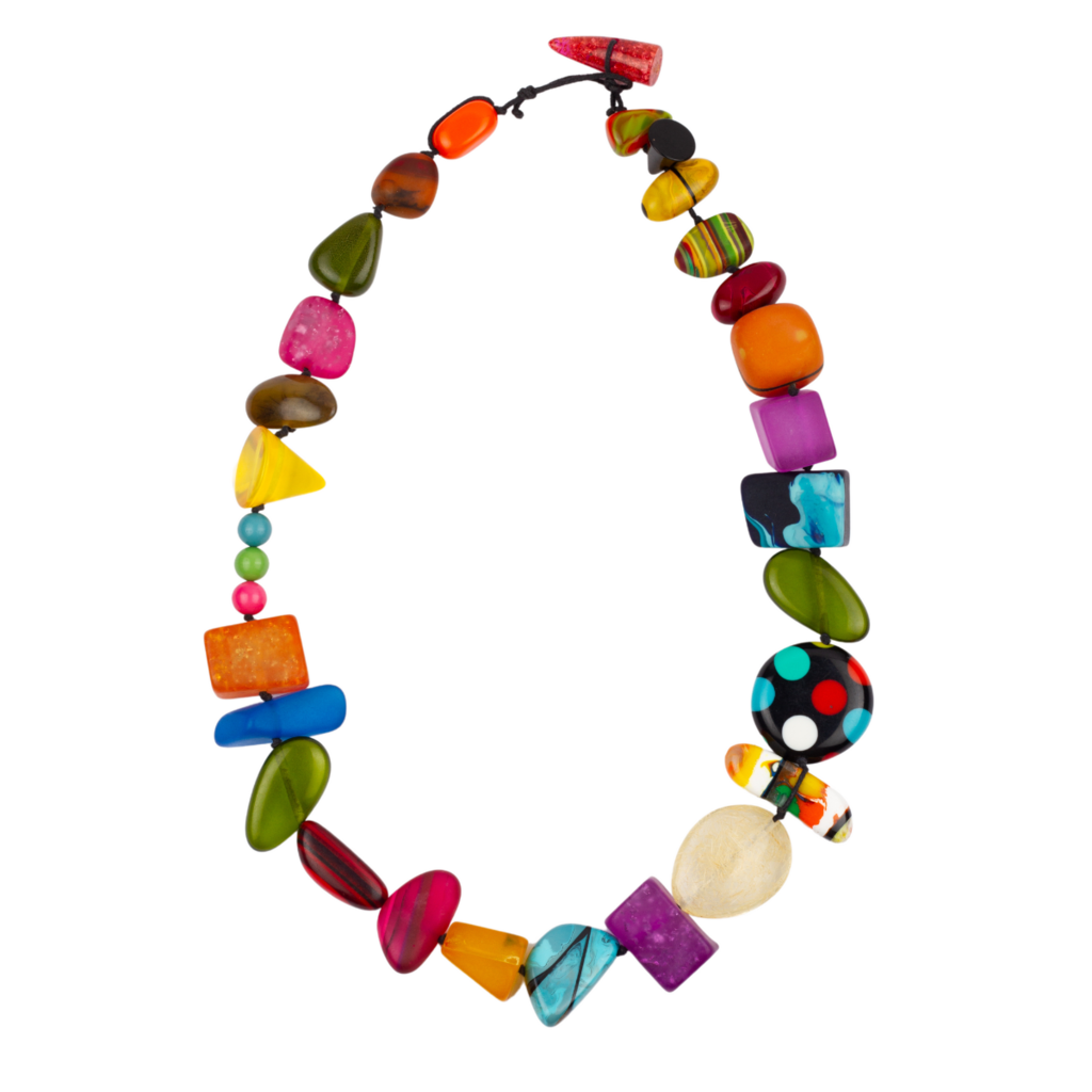 Sobral - Indiana "Mix Multicor" Resin Necklace ( 000033 )
