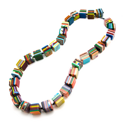 Sobral - Pop Art "Popinho" Small Cubes Resin Necklace ( 000046 )