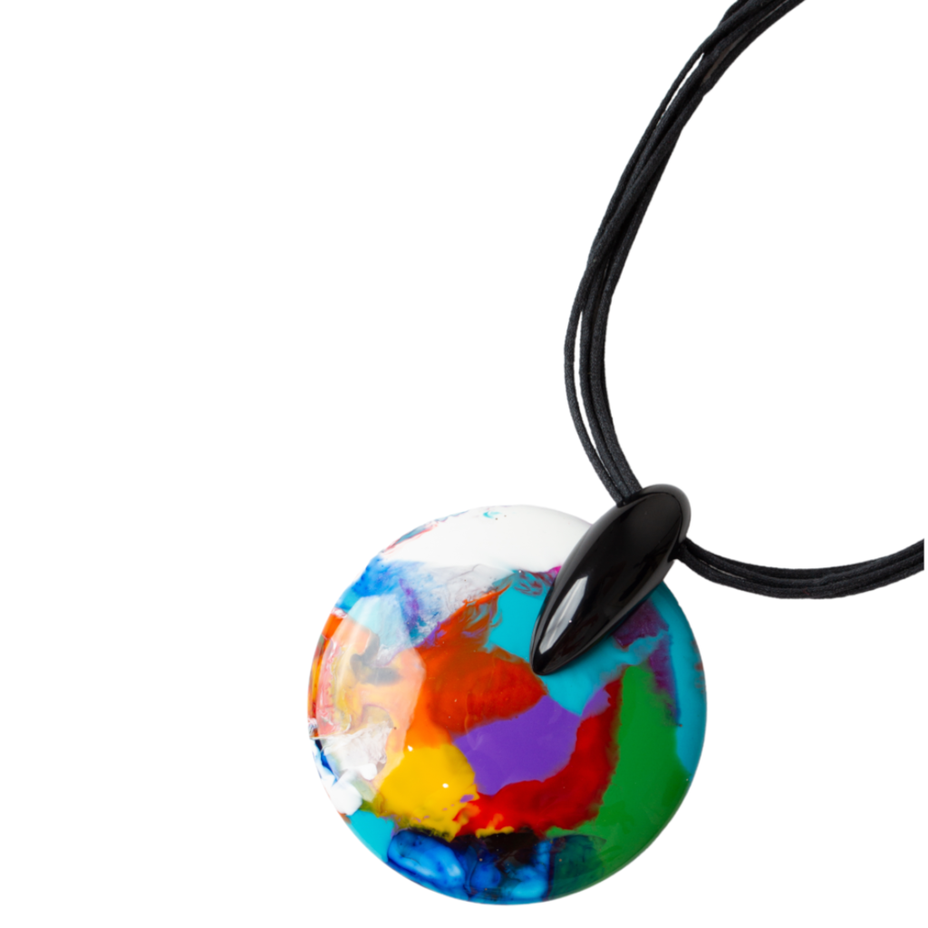 Sobral - Multi-Colour "Eolia Efeitos" K.Polido Resin Necklace ( 002858 )