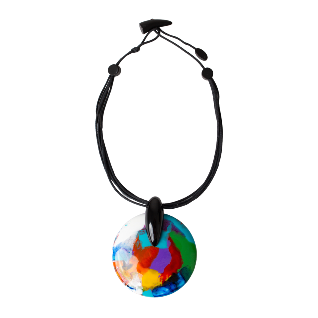 Sobral - Multi-Colour "Eolia Efeitos" K.Polido Resin Necklace ( 002858 )