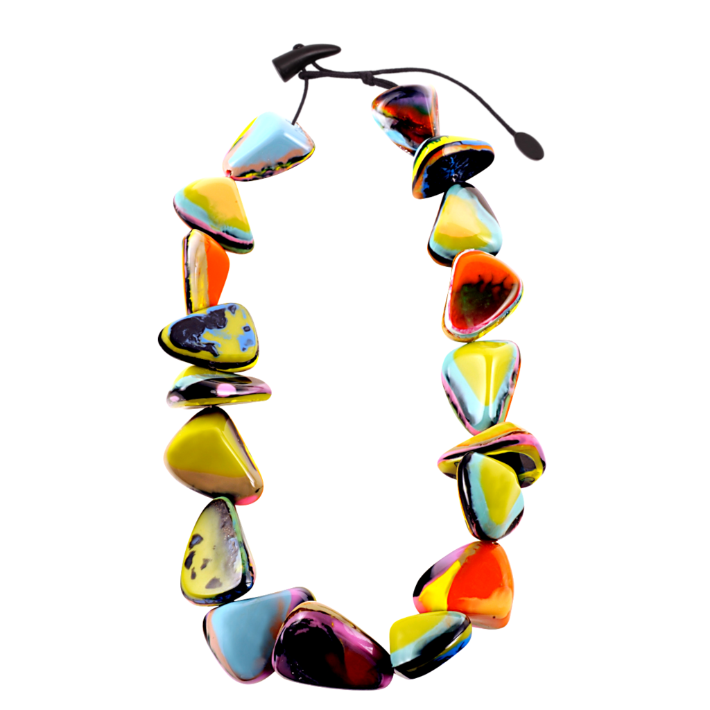 Sobral - Multi-Colour "Anton" Diamante Resin Necklace ( 003614 )