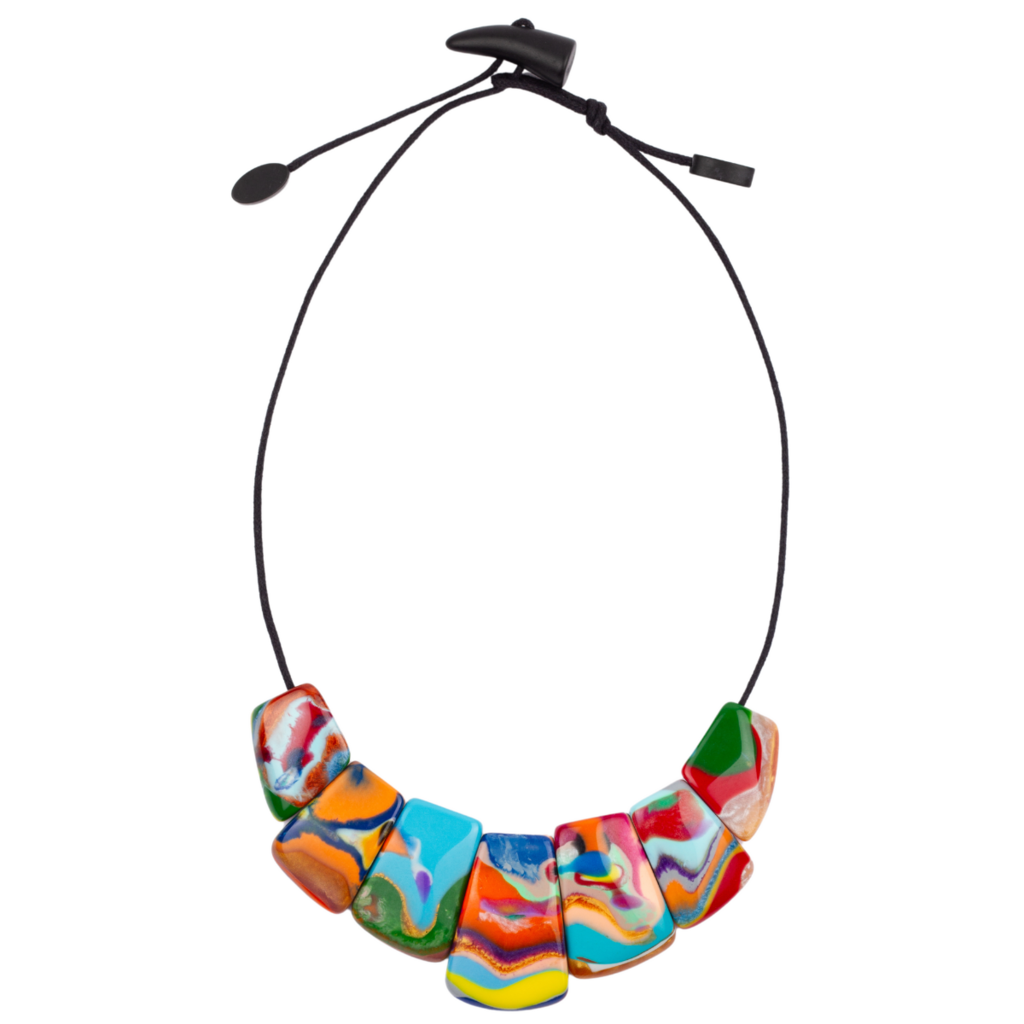 Sobral - Multi-Colour "Franz" Resin Necklace ( 003615 )