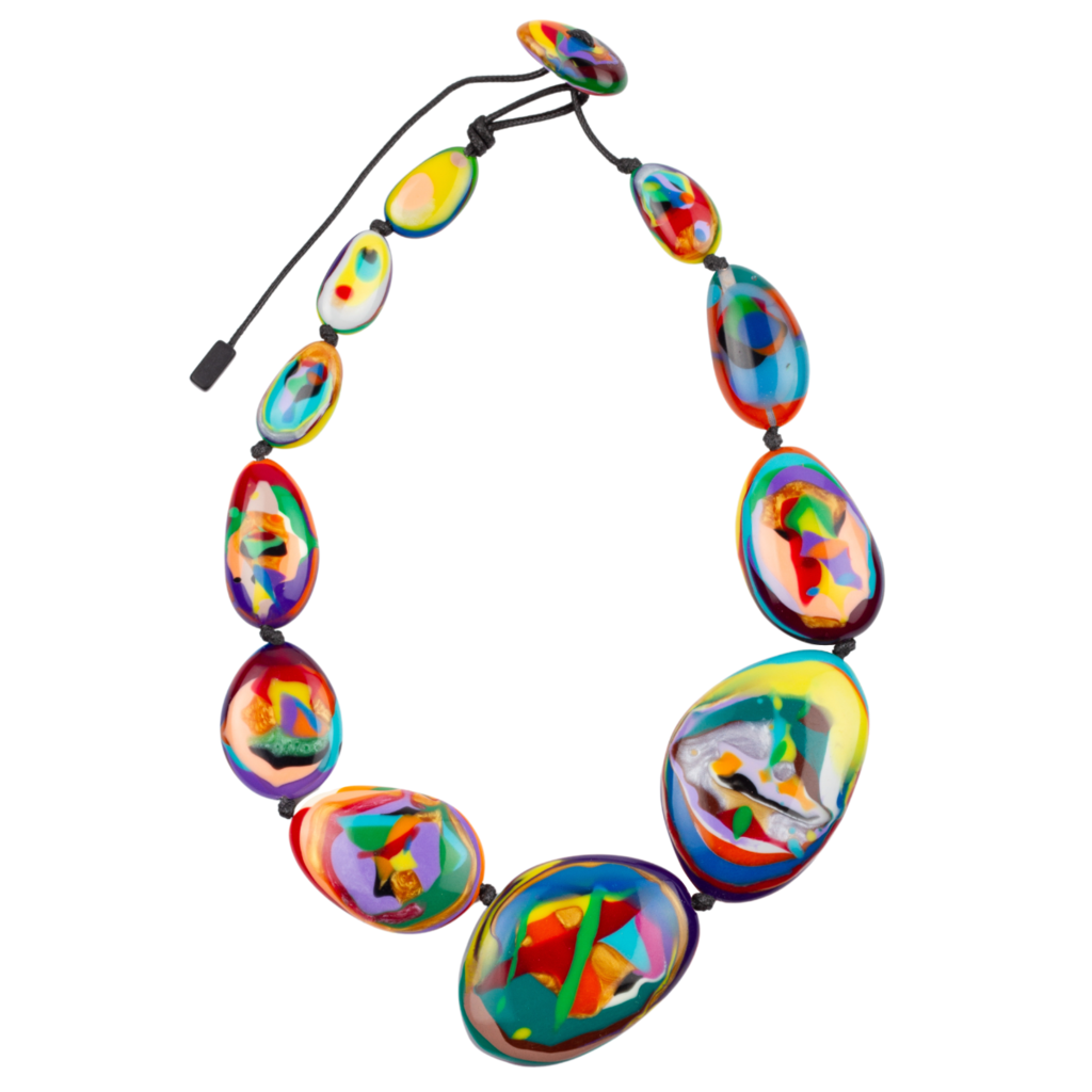 Sobral - Multi-Colour "Gabriele K" Resin Necklace ( 003616 )