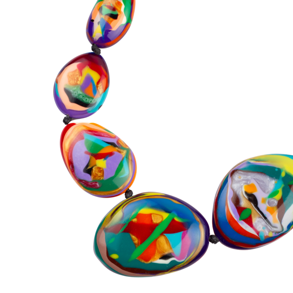 Sobral - Multi-Colour "Gabriele K" Resin Necklace ( 003616 )