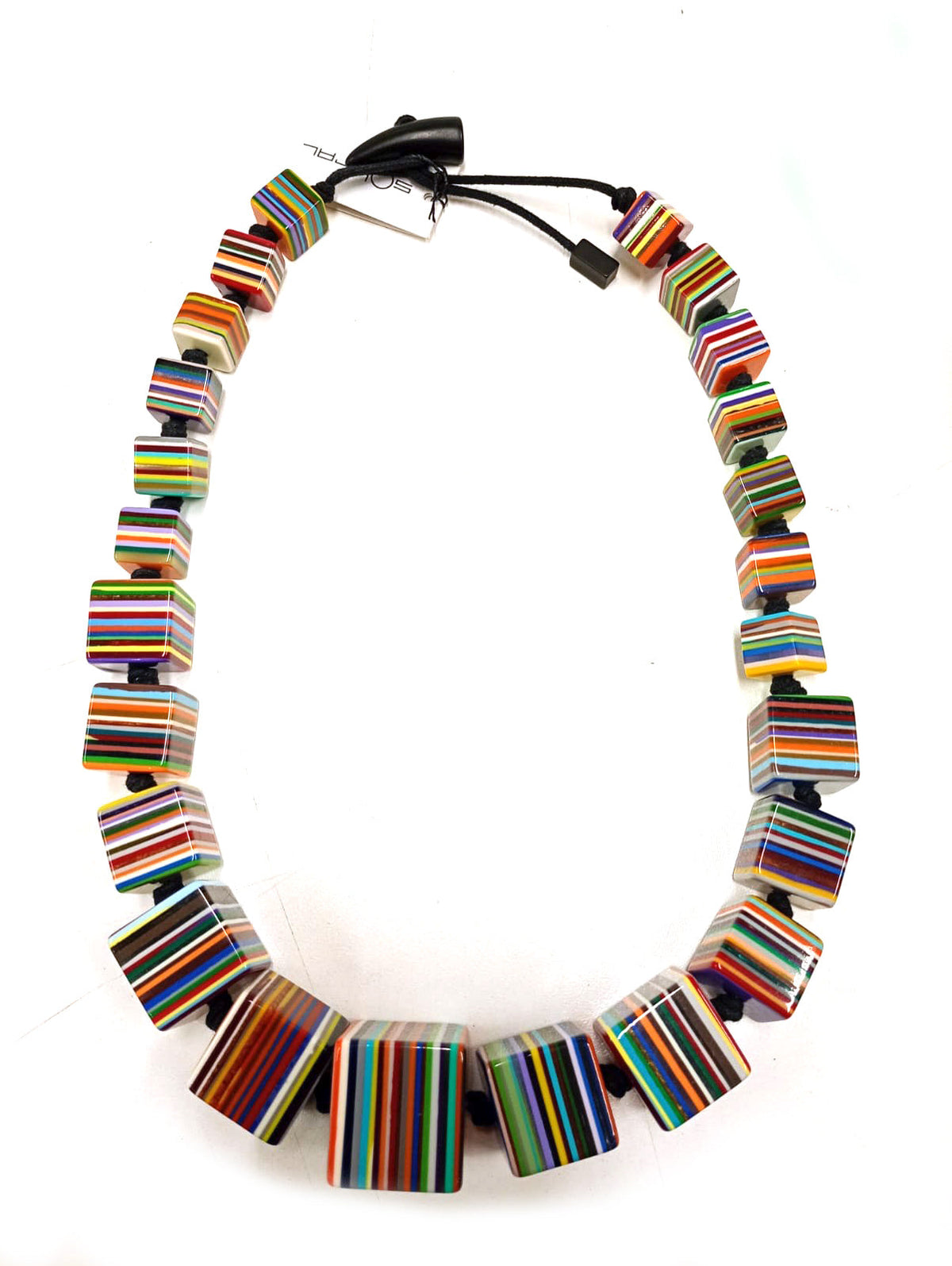 Sobral - Pop Art "K" Multi Cubes Resin Necklace ( 003624 )