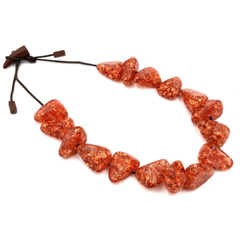 Sobral - Champagne "Diamond" Resin Necklace ( 003656 )