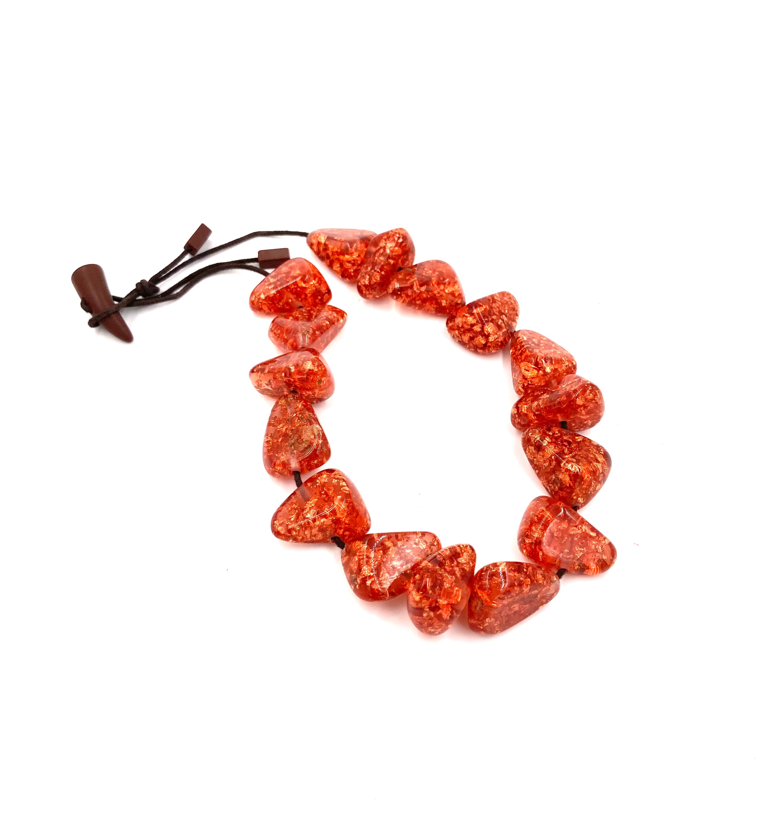 Sobral - Champagne "Diamond" Resin Necklace ( 003656 )