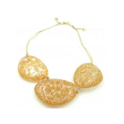 Sobral - Metalique "Ebony" Resin Necklace ( 004334 )
