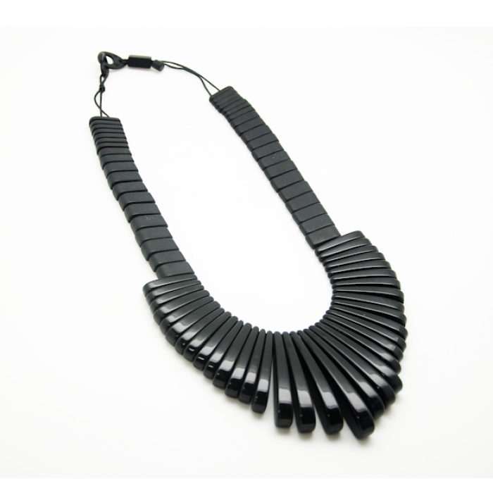 Sobral - Preto "Tupi" Black Resin Necklace ( 004853 )