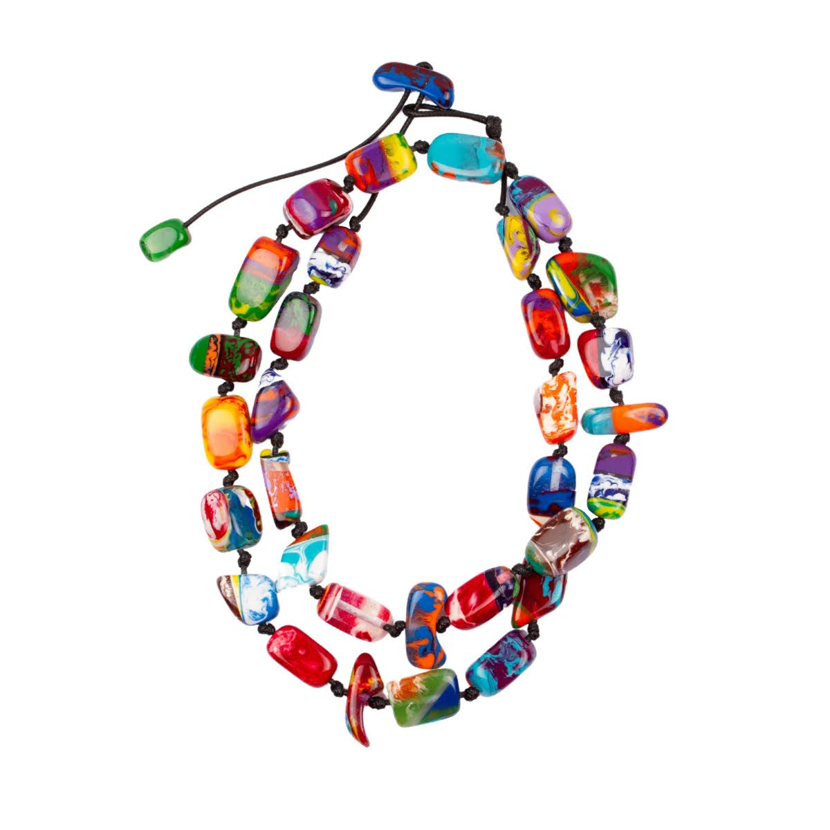 Sobral - Multi-Colour "Wave Onda" Resin Necklace ( 005327 )