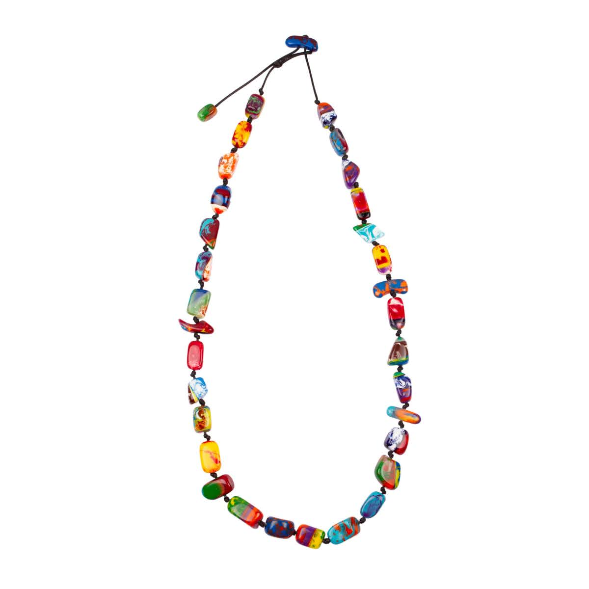 Sobral - Multi-Colour "Wave Onda" Resin Necklace ( 005327 )