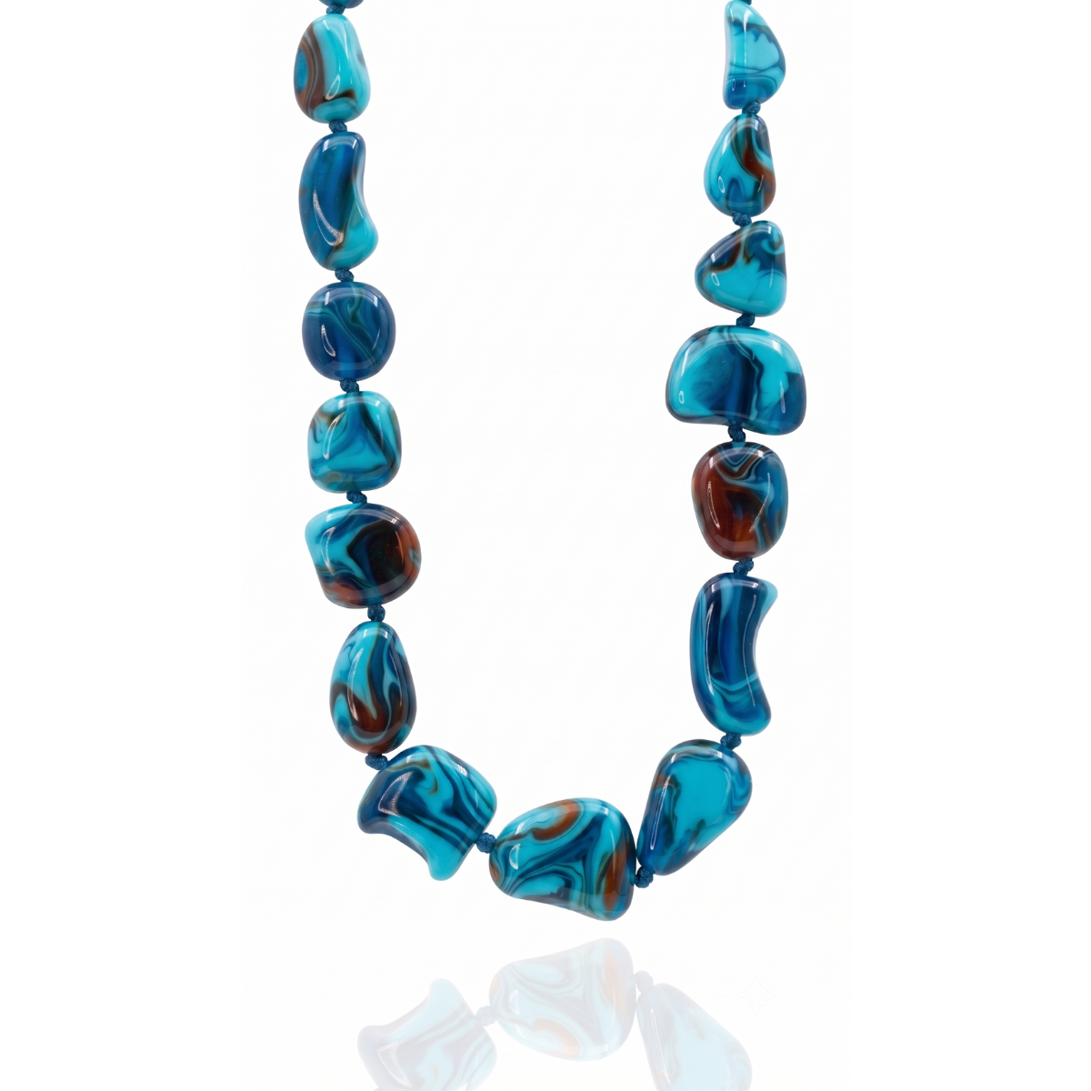 Sobral - Noite Estrelada "Wave" Resin Necklace ( 005327 )
