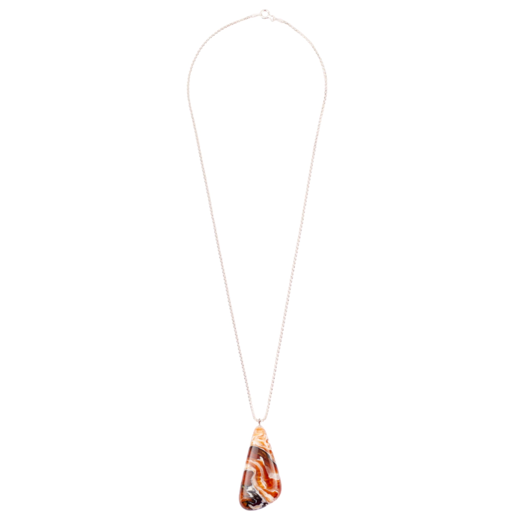 Sobral - Carmelo "Vague" Resin AG Sliver Necklace ( 005328 )