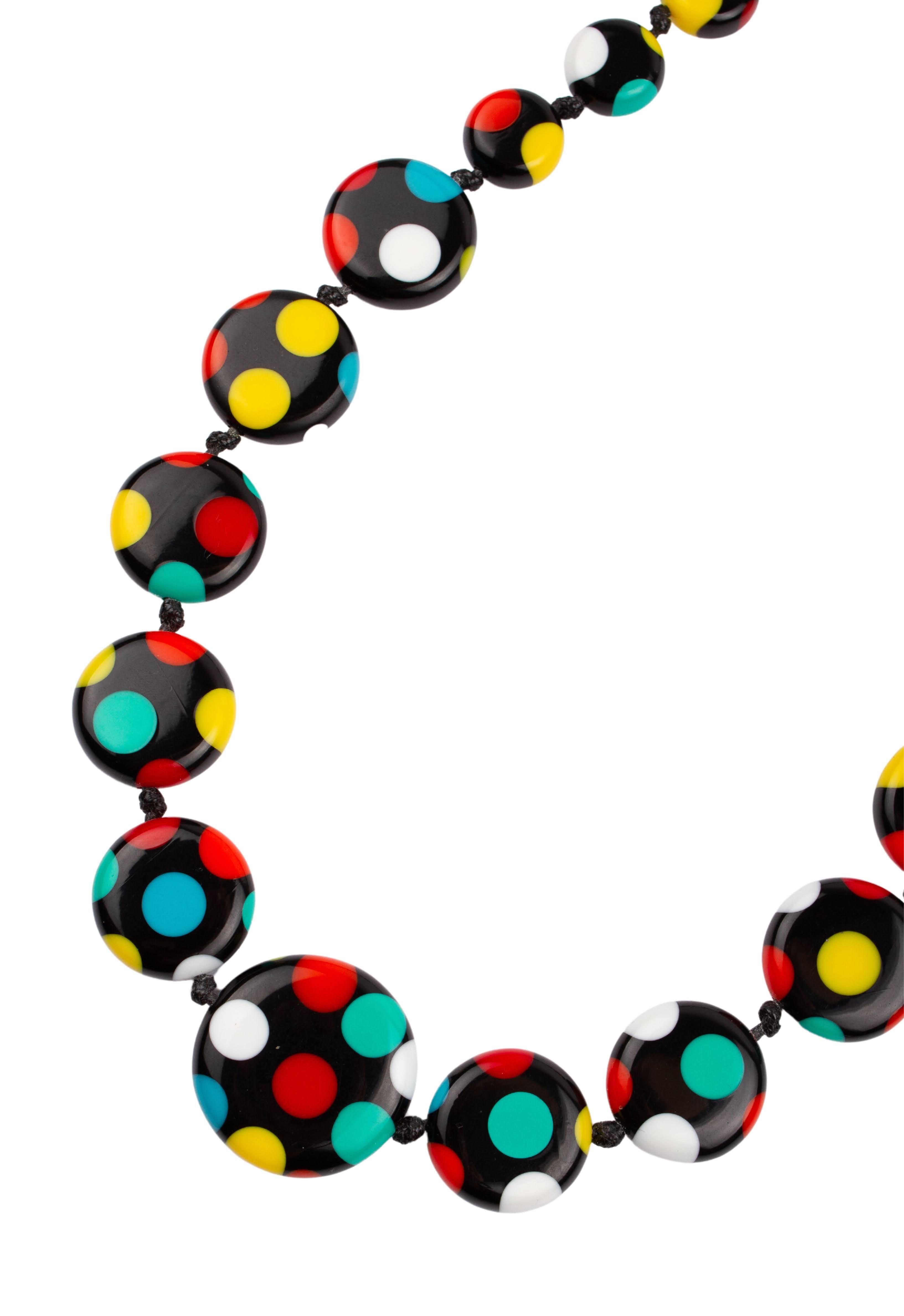 Sobral - Dots "Dots" Multi Colour Resin Necklace ( 005360 )
