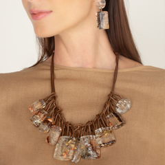Sobral - Minas Gerais "Diamantina" Resin Necklace ( 005405 )
