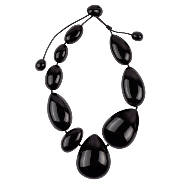 Sobral - Preto "Elen" Black Resin Necklace ( 005411 )
