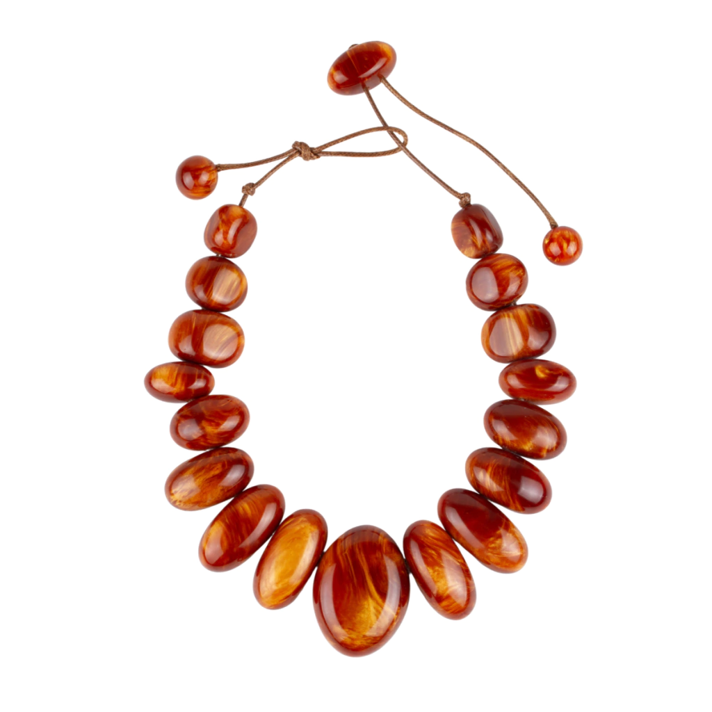 Sobral - Honey "Monica" Resin Necklace ( 005412 )