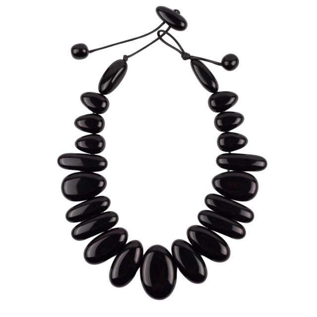 Sobral - Preto "Monica" Black Resin Necklace ( 005412 )