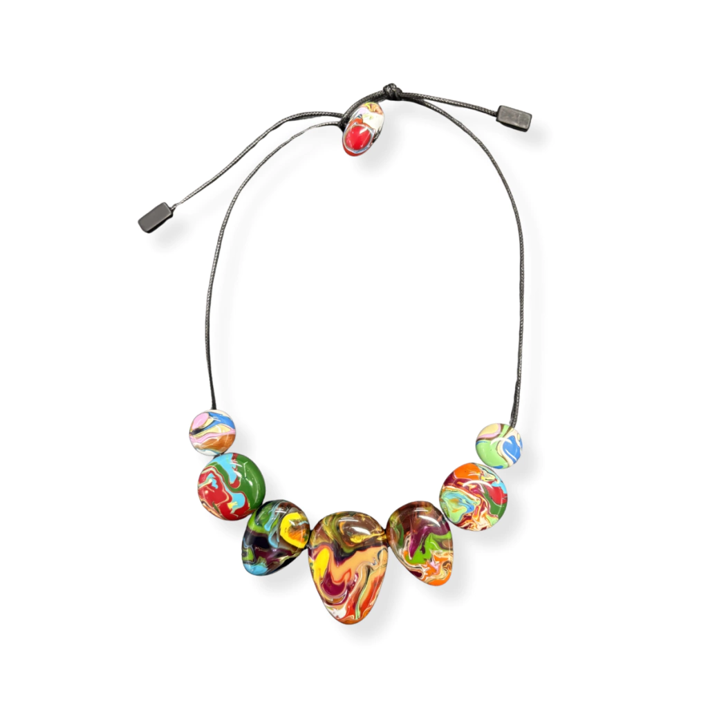Sobral - Multi-Colour "Olinda Efeitos" Pollock Resin Necklace ( 005501 )