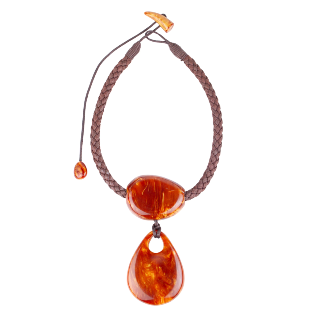 Sobral - Honey "Bee" Resin Necklace ( 005504 )