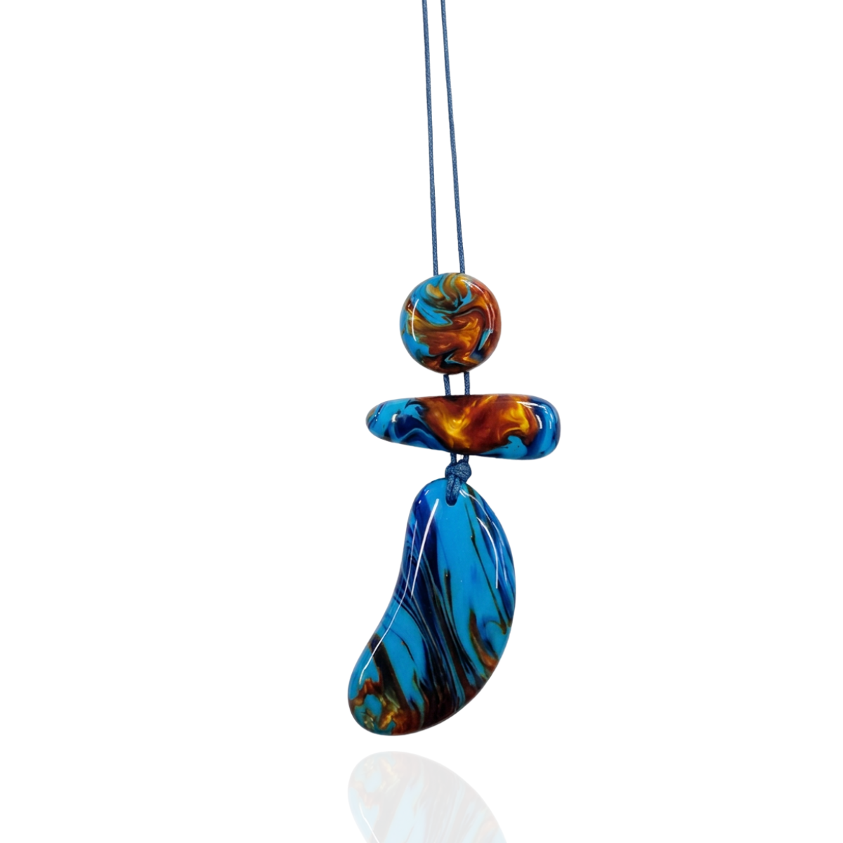 Sobral - Noite Estrelada "Cipreste" Resin Necklace ( 005553 )