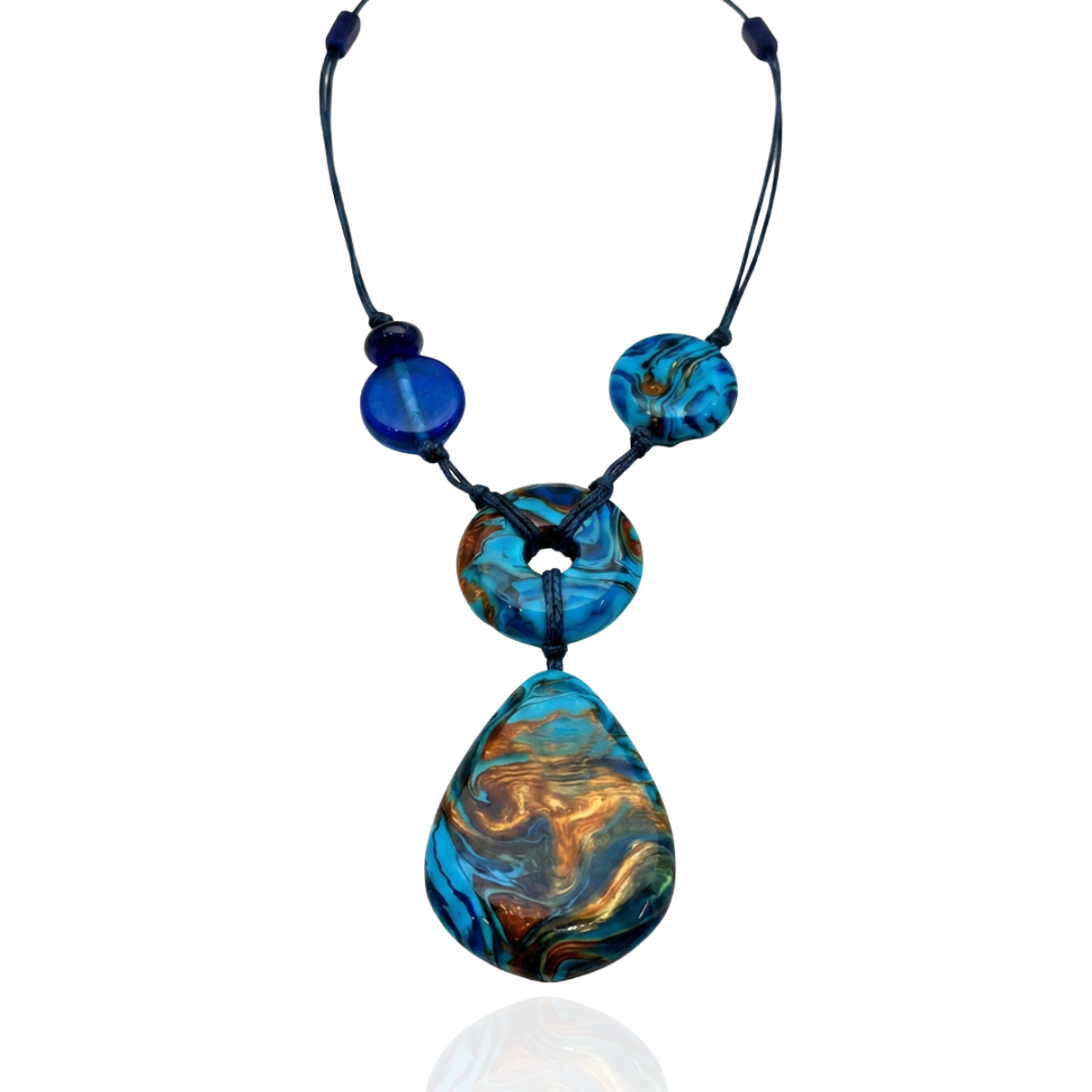 Sobral - Noite Estrelada "Noturno" Resin Necklace ( 005554 )