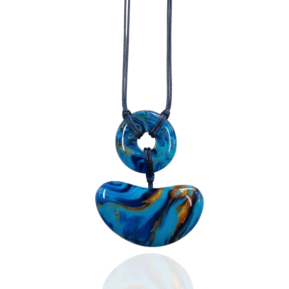 Sobral - Noite Estrelada "Astro" Resin Necklace ( 005555 )