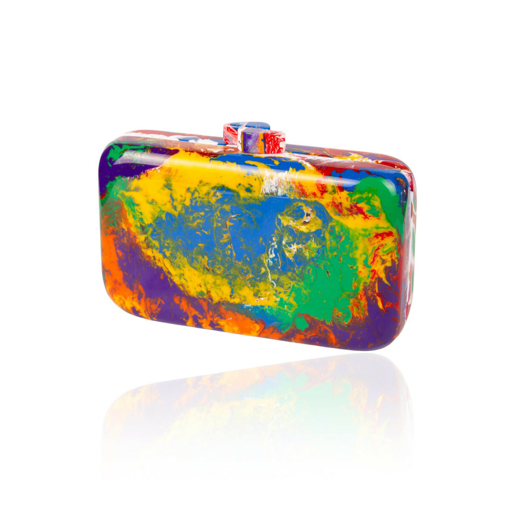 Sobral - Multi-Colour "Linda Purse" Pollock Resin Clutch Bag ( 005290 )
