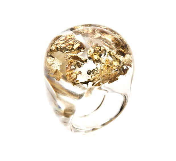 Sobral - Metalique "Apolo" Resin Ring ( 002836 ) - Size UK R / US 9
