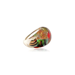 Sobral - Past Present "Leme" Resin Ring ( 003257 ) - Size UK R / US 9