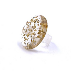 Sobral - Metalique "Bead" Resin Ring ( 004764 ) - Size UK _ / US 7