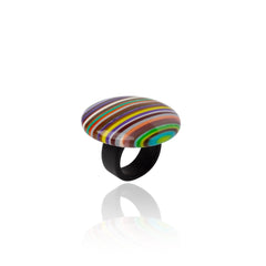 Sobral - Pop Art "Bead Efeitos" Resin Ring ( 004764 ) - Size UK M / US 6