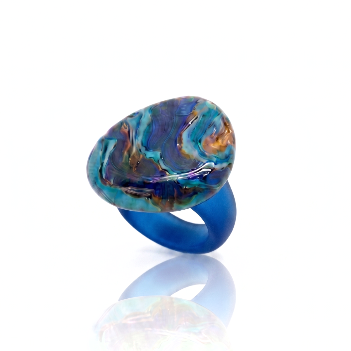 Sobral - Noite Estrelada "Kintai" Resin Ring ( 005305 ) - Size UK S / US 9