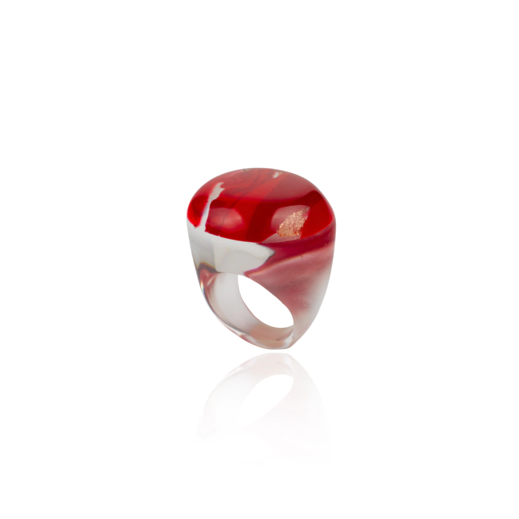 Sobral - Planets "Saturno" Marte Resin Ring ( 005457 ) - Size UK Q / US 8