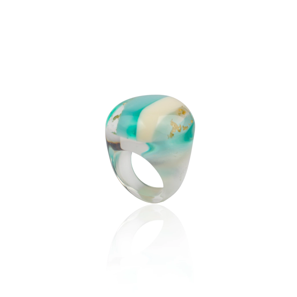Sobral - Planets "Saturno" Neptune Resin Ring ( 005457 ) - Size UK O / US 7