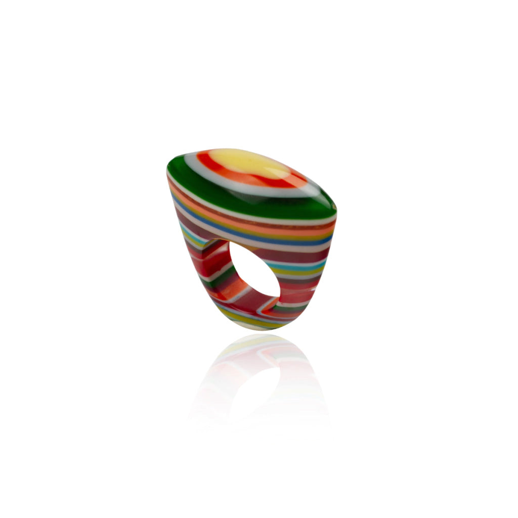 Sobral - Pop Art "Andy" Resin Ring ( 005469 ) - Size UK P / US 7.5