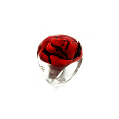 Sobral - Roses "Dukat Inteiro" Resin Ring ( 003852 ) - Size UK _ / US _