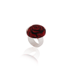 Sobral - Roses "Dukat" Resin Ring ( 004562 ) - Size UK T / US 9.5