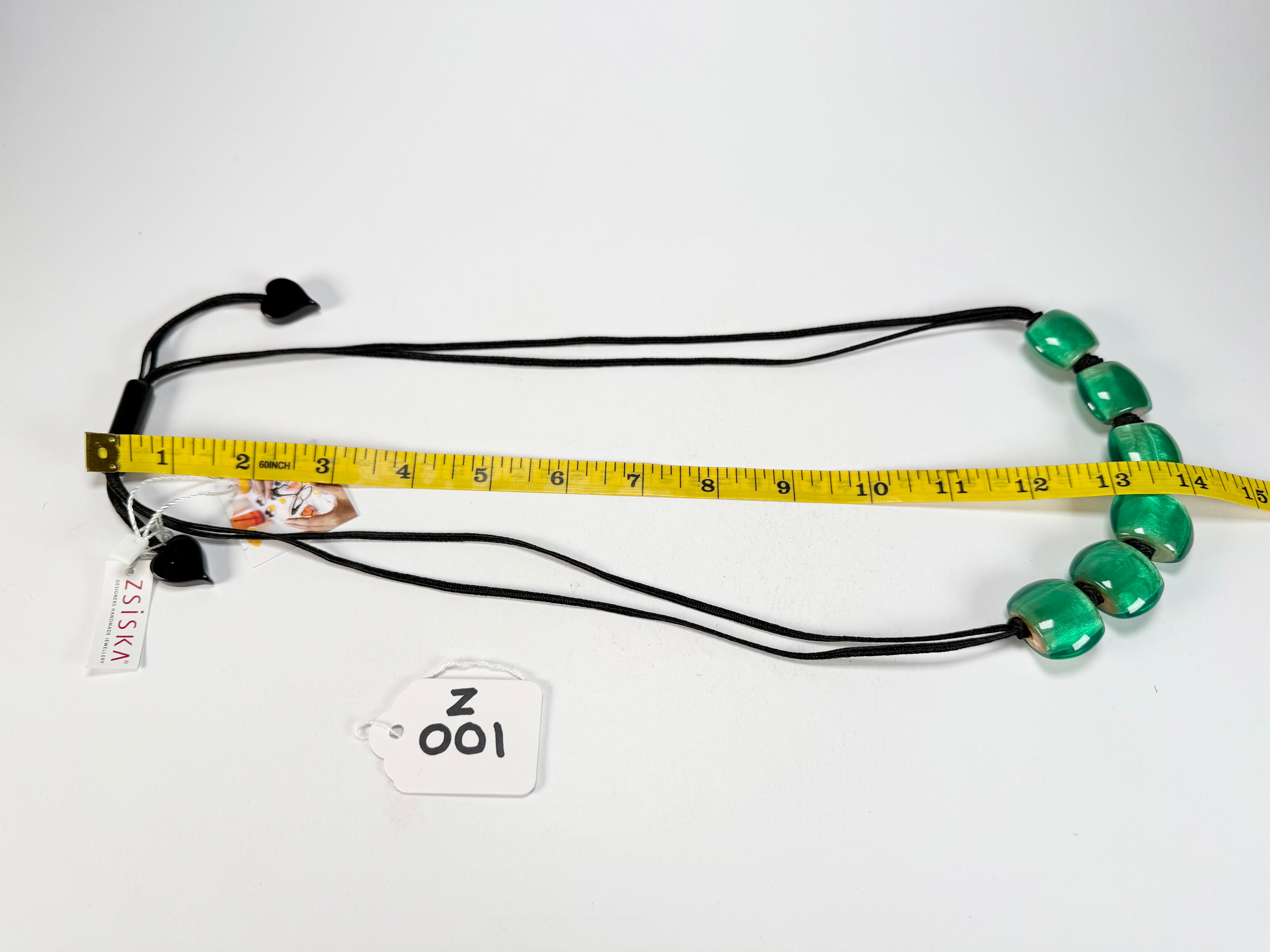 Zsiska - Bellissima 6 Bead Galaxy Green Resin Necklace ( 7240106GGREQ06  )