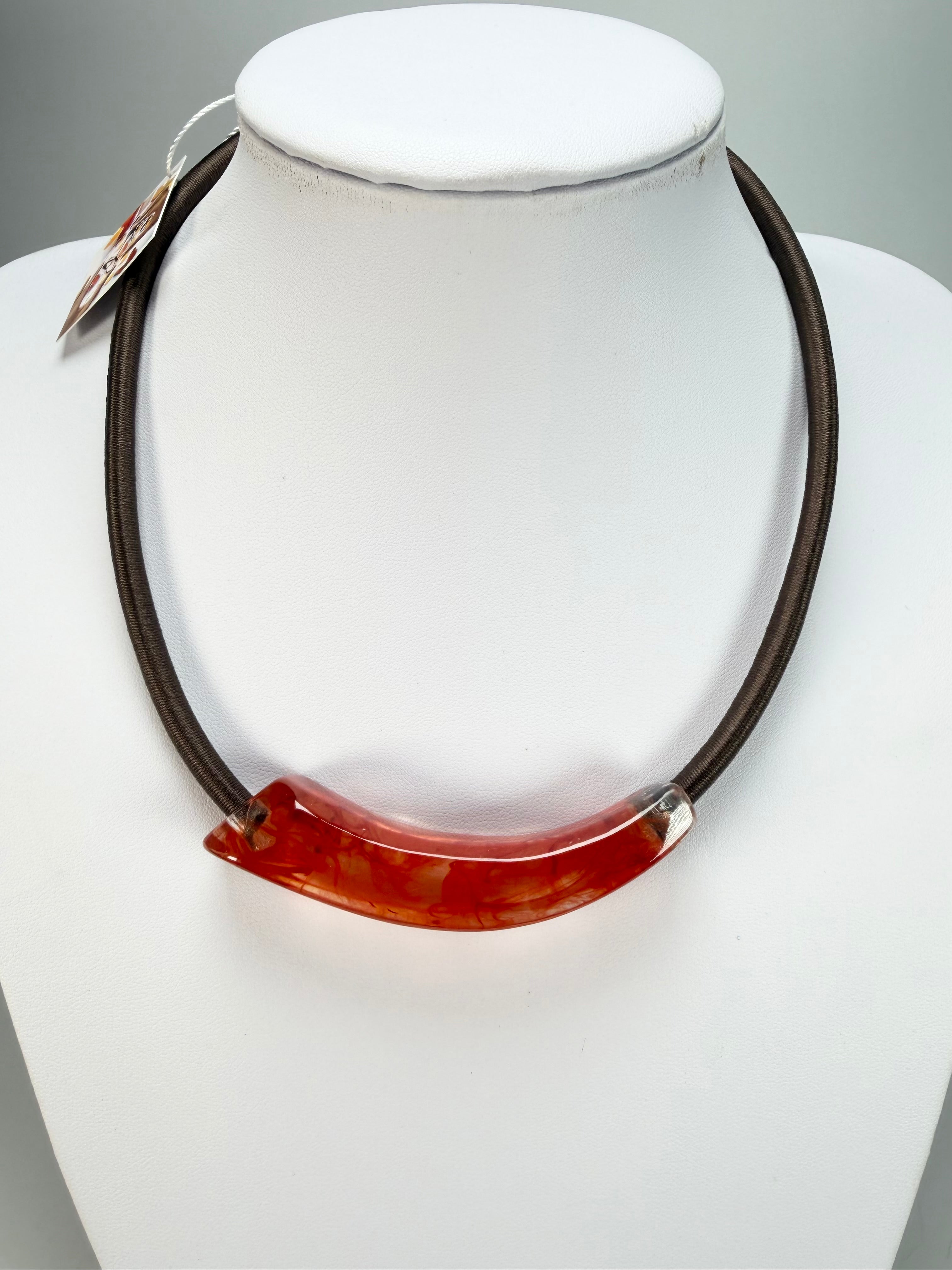 Zsiska - Emocion Marble Red Resin Necklace ( 9150150MREDQ01 )