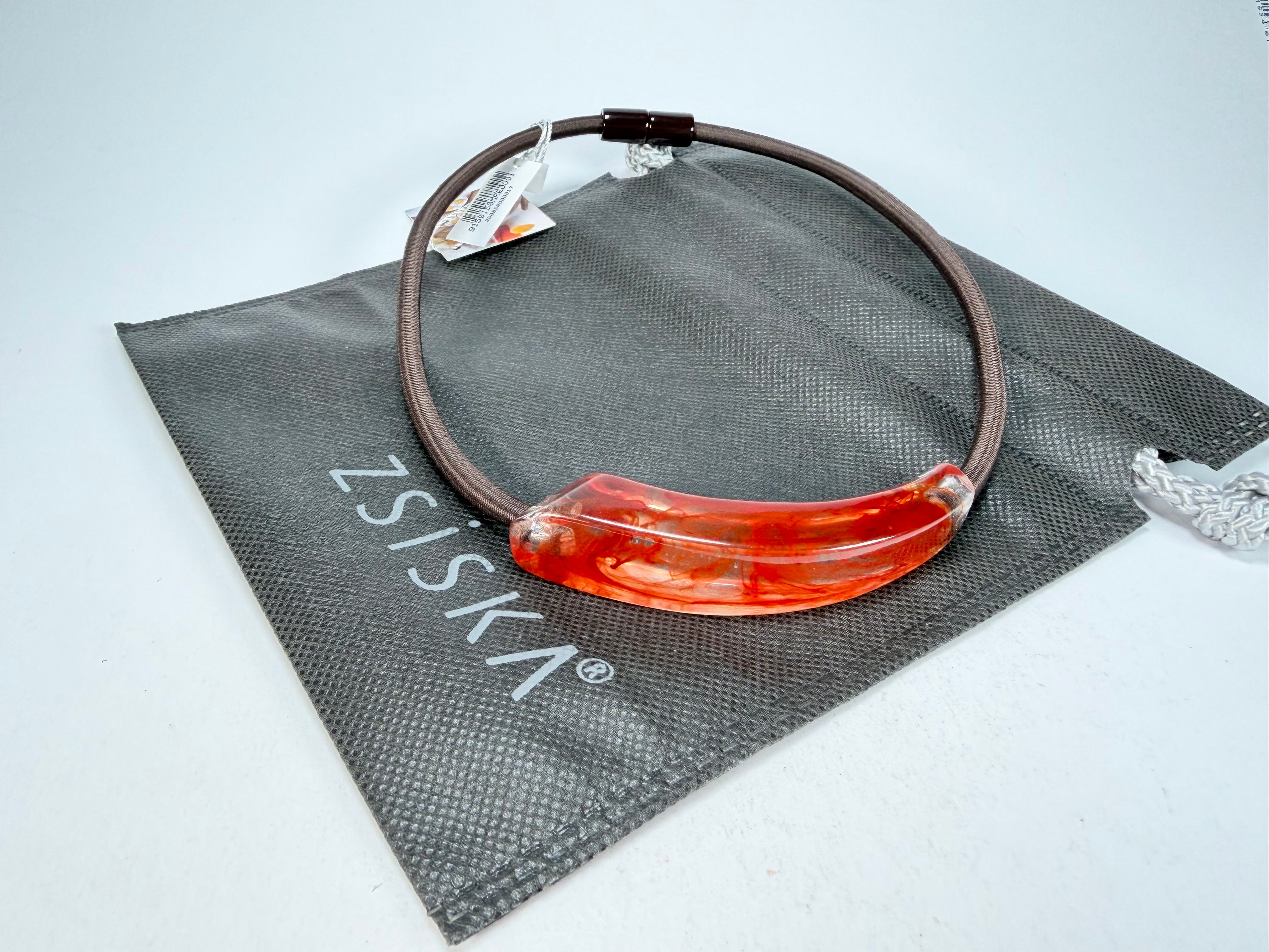 Zsiska - Emocion Marble Red Resin Necklace ( 9150150MREDQ01 )