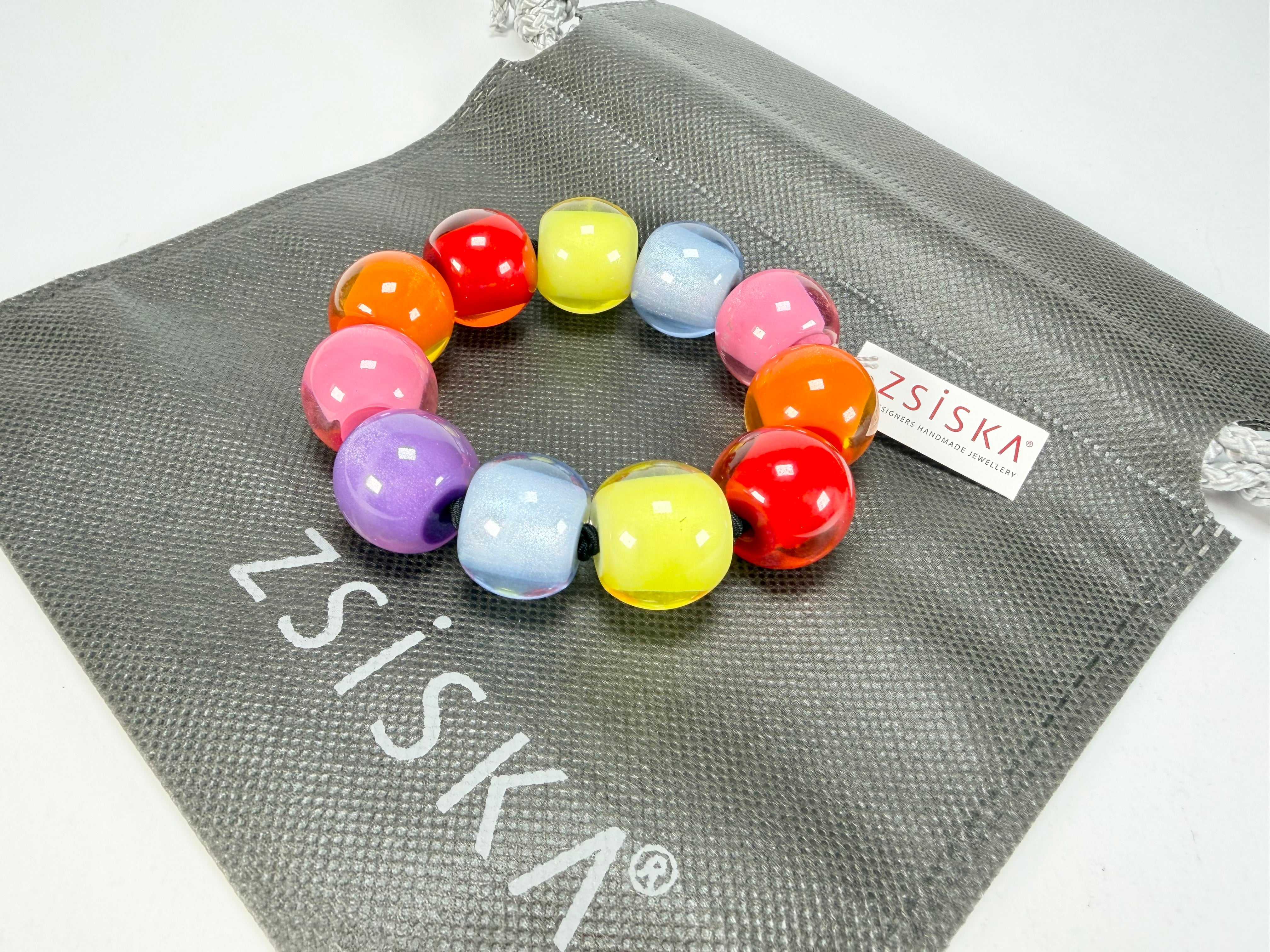 Zsiska - Colourful Beads Spectrum 11 Medium Bead Resin Bracelet ( 40103010400Q11 )