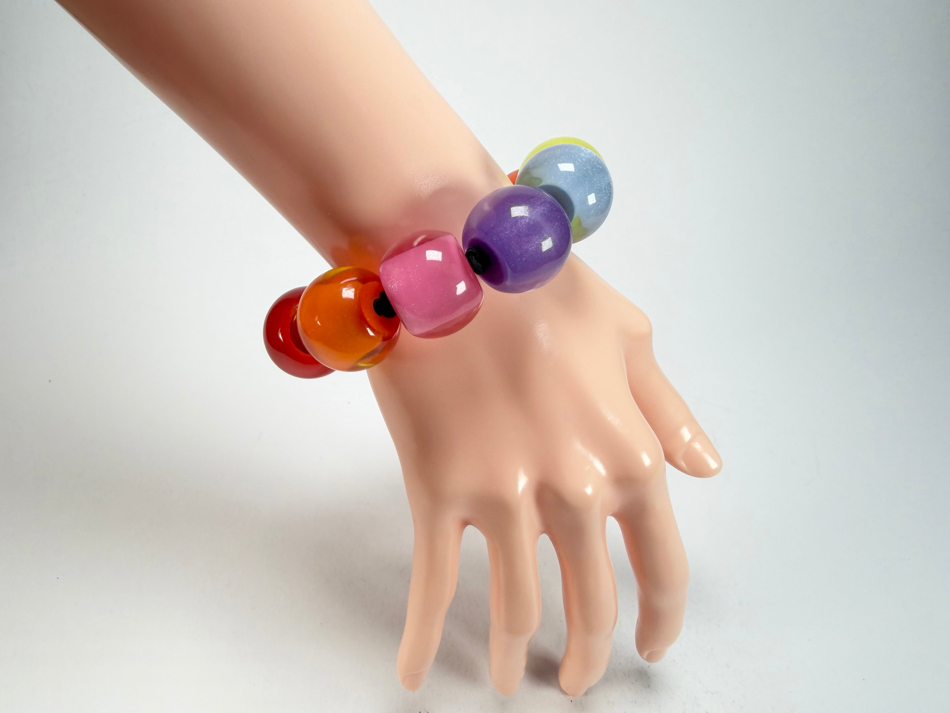 Zsiska - Colourful Beads Spectrum 11 Medium Bead Resin Bracelet ( 40103010400Q11 )