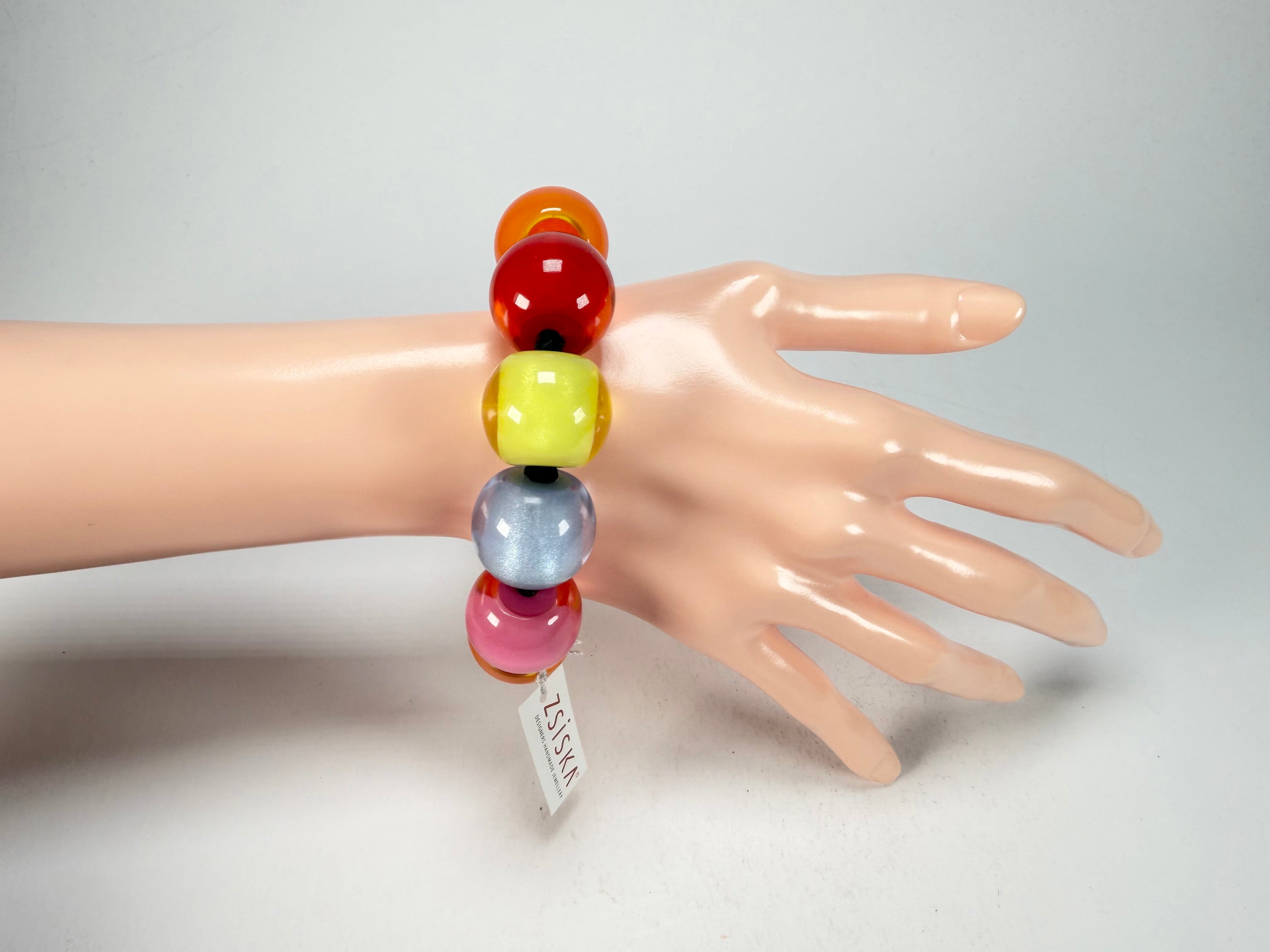 Zsiska - Colourful Beads Spectrum 11 Medium Bead Resin Bracelet ( 40103010400Q11 )