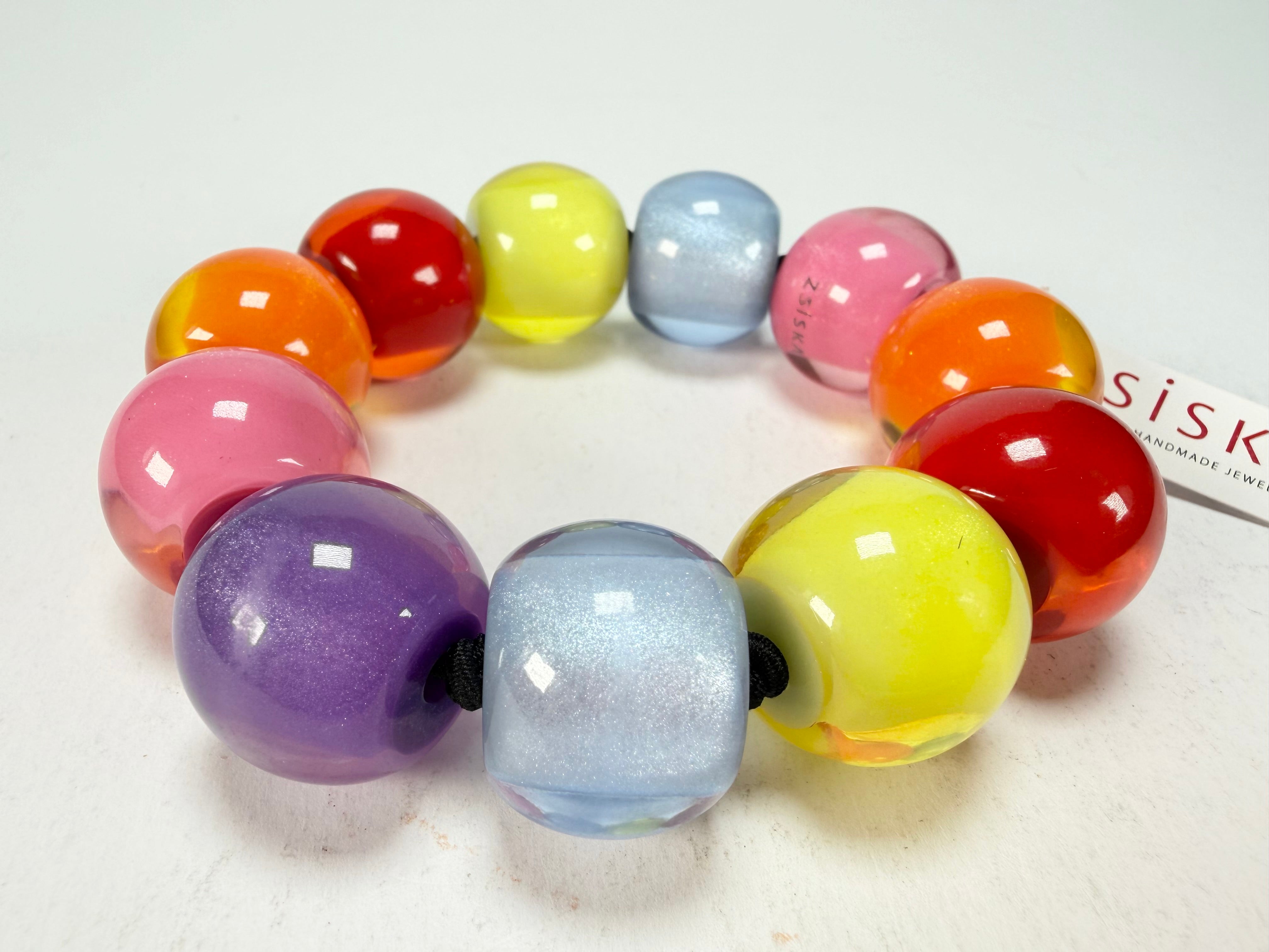 Zsiska - Colourful Beads Spectrum 11 Medium Bead Resin Bracelet ( 40103010400Q11 )